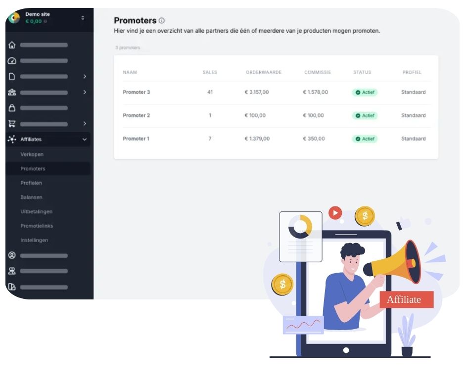 Membirds review: overzicht van affiliate dashboard
